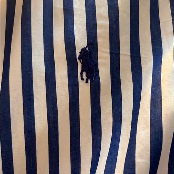 Ralph Lauren Striped Blue and White Kids Dress - Picture 3 of 4
